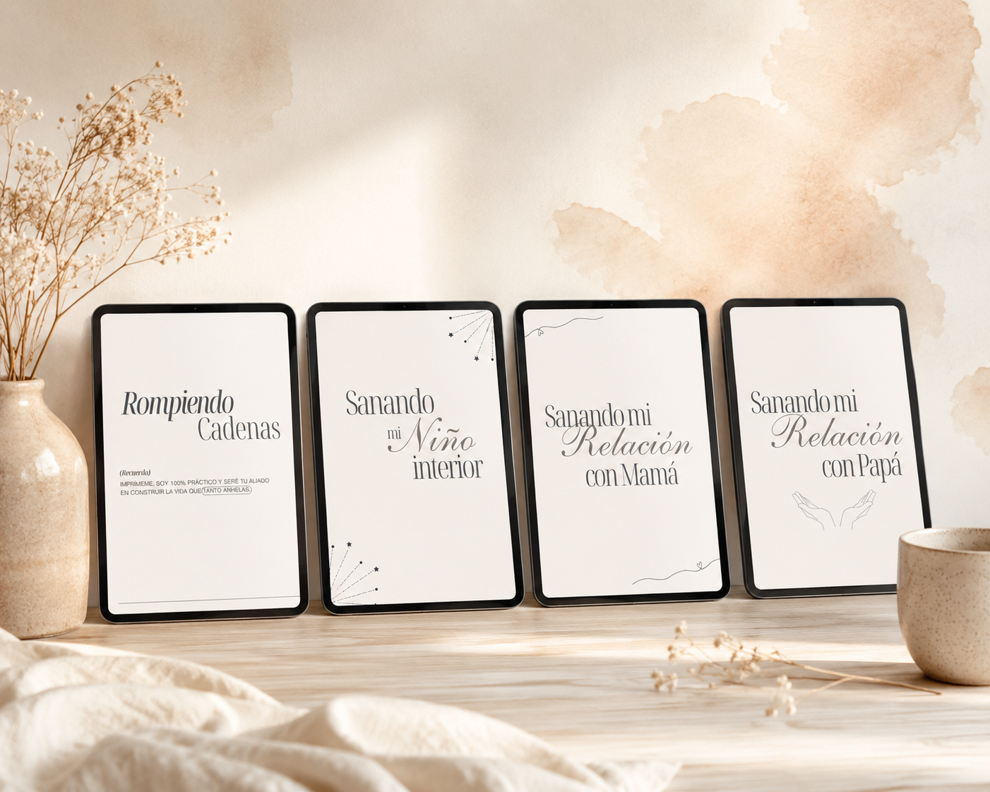 Mockup de todo lo que incluye el Mega Pack